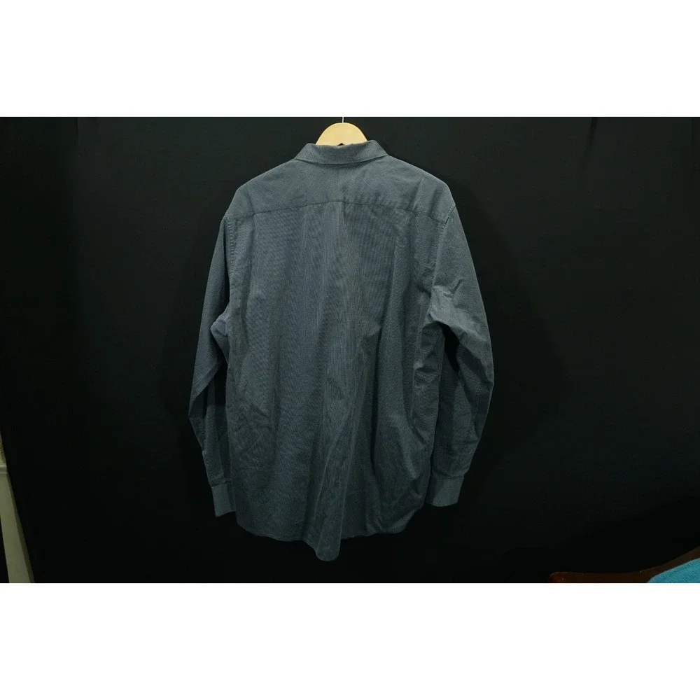 MURANO Men's XL Liquid Cotton Button Up Gray Long Sleeve Formal Dress Shirt SOFT